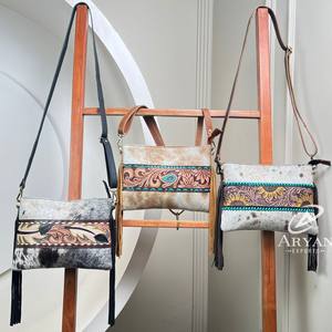 2025 nuevo bolso de mano de moda para mujer, bolso cruzado con flecos de cuero, bolsos de hombro de piel de vaca de diseñador de lujo de alta calidad - Product Image 1