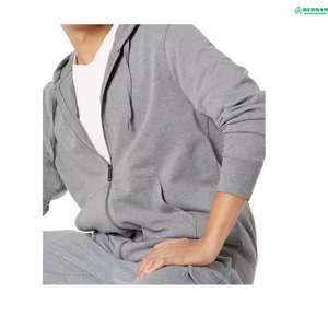 Sudaderas con Cremallera para Hombre, 100% Algodón Francés, Venta al Por Mayor, Estilo Urbano, Impresión Personalizada, Transpirables, de Secado Rápido - Product Image 4