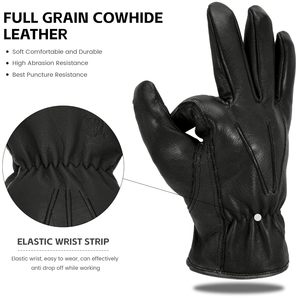 Gants de soudage de construction de jardin en cuir de chèvre de haute qualité Sunland avec poignées Gants en cuir de travail de sécurité industrielle - Product Image 2