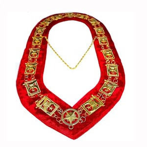 Vente chaude bas prix en gros vraie peau d'agneau maçonnique Regalia chaîne collier meilleure vente article maçonnique Regalia Eastern Star - Product Image 6