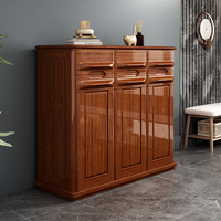 Style chinois noyer armoire à chaussures en bois massif maison entrée porche et balcon stockage Simple moderne salon meubles