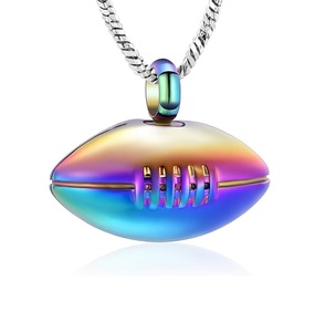 สร้อยใส่เถ้ากระดูกรูปถ้วยสแตนเลสสีรุ้งสำหรับพี่ชายและแฟน - Product Image 4