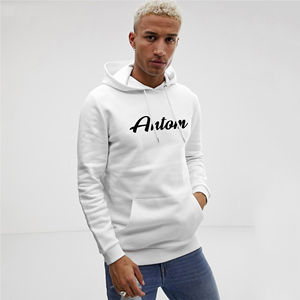 Custom Logo <b>Hoodie</b> Basics Cotton Blended 500gsm <b>Men's</b> Fleece Heavyweight Drop Shoulder <b>Oversized</b> Boxy Fit Hoodies - Product Image 1