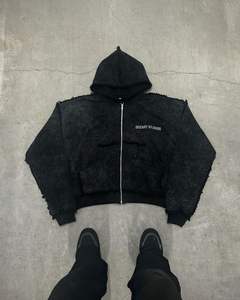 Sudaderas con capucha informales de invierno para hombre Color sólido Regular Fit 100% algodón polar transpirable ecológico de alta calidad - Product Image 2