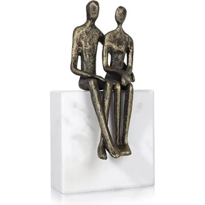 Esculturas de figuras de pareja en metal que combinan con belleza fuerza, elegancia y conexión profunda. - Product Image 3
