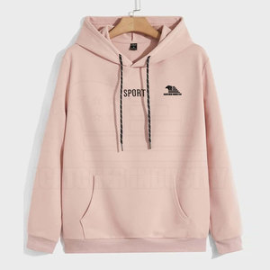 เสื้อฮู้ดของผู้ชายผ้าฝ้ายผลิตตามสั่งจำนวนมากฉลากส่วนตัว - Product Image 1