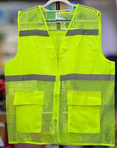 Customizable Men's Safety Working <b>Vest</b> with Custom Logo - Product Image 1