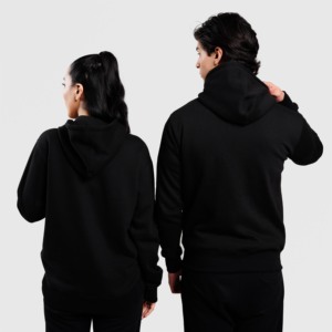 Sudadera con Capucha Negra United 100% Algodón, Tela French Terry, Impresión Serigrafiada, Bordado 3D - Product Image 2