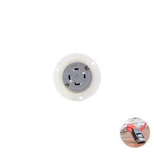 High quality product NEMA L14-30 J-526 30A 125/250V AC Flanged Outlet featuring the appropriate electrical plug hot wire for com