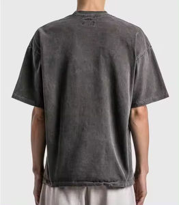Nuevo diseño personalizado con estilo para hombres, camisetas de lavado ácido, ropa de calle, transpirable, secado rápido, nuevo diseño, camisetas de lavado ácido para hombres - Product Image 4
