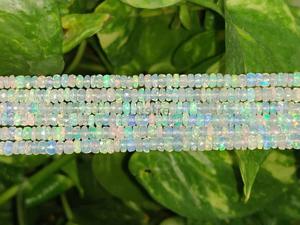 ลูกปัดโอปอลไฟเอธิโอเปียทรงรอนเดลล์เจียระไนทำมือ เกรด AAA+ |   สายไฟยาว 16 นิ้ว |   หินธรรมชาติ 100% |   ได้รับการรับรองจากบุคคลที่สาม - Product Image 2