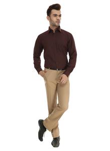 Camisa Formal Marrón Oscuro para Hombre para Uniformes Corporativos, Ropa de Oficina, Uso Profesional y Ocasiones Especiales Disponible al Mejor Precio - Product Image 2