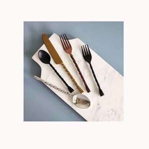 Brindille en métal or rose avec poignée en forme de fleur Trancheuse à fromage et épandeur de fromage en acier inoxydable plaqué argent de style moderne - Product Image 6