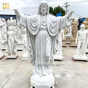 Statue religieuse en marbre blanc grandeur nature de <span class=keywords><strong>jardin</strong></span> Sculpture sacrée de Jésus et de mouton pour les jardins d'église et la décoration intérieure chrétienne - Product Image 5
