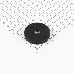 Sistema magnetico gommato Ø43x7mm con recessione cilindrica - Product Image 1