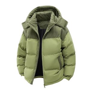 Veste parka en polaire unie pour homme, grande taille, automne-hiver, chaude, respirante, coupe-vent, décontractée, avec capuche amovible - Product Image 4