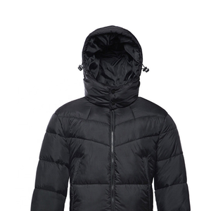 Veste à capuche matelassée camouflage sur mesure en gros pour hommes Imperméable et coupe-vent avec logo frontal - Product Image 5