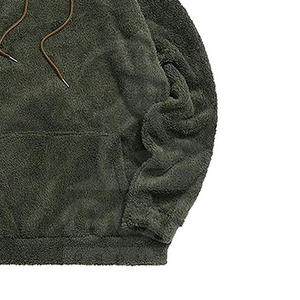 Fashionable Heavy <b>Fleece</b> Furry 100% Cotton <b>Mens</b> <b>Sherpa</b> Hoodie Customized Logo High Quality Winter Wear Pullover Breathable - Product Image 4