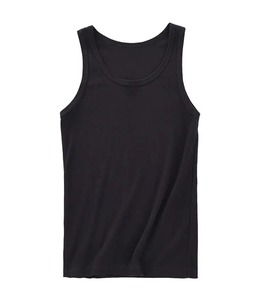 Chaleco de verano acanalado elástico de talla grande para hombre, Lisa camiseta sin mangas de punto transpirable de secado rápido con cuello en U, camiseta sin mangas 3XL - Product Image 6