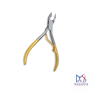 Coupe-cuticules en acier inoxydable à mâchoires larges et pointe affûtée, manche doré, coupe-ongles durable pour ongles épais - Product Image 3