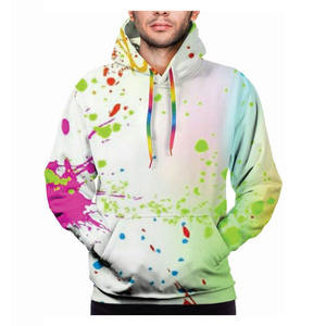 Sudaderas con capucha unisex de poliéster de 100% de peso pesado con logotipo personalizado de talla grande para hombre, Sudadera con capucha de gran tamaño sin cordón, bordado liso en blanco grueso - Product Image 2