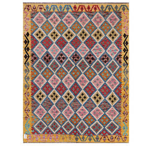 Tapis kilim d'Afghanistan Maimana 198 x 153 cm - Product Image 1