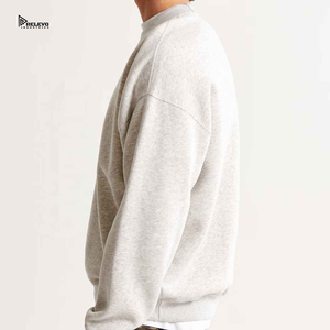 Nouvel Arrivage – Sweat à Capuche Zippé Oversize Personnalisable avec Logo, en Polaire Polyester/Coton, Confortable et Chaud, Coupe Ample à Épaules Tombantes, Idéal Automne - Product Image 3