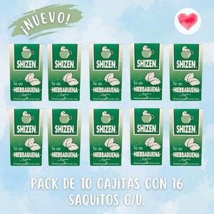 Tè alla menta Shizen / Spearmint Confezione da 10 scatole contenenti 16 bustine da 1,2 g ciascuna. - Product Image 3