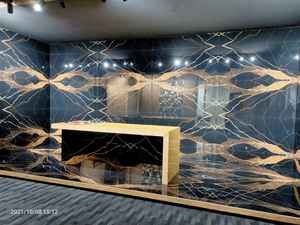 Carreaux de porcelaine élégants et contemporains de grande dalle de 800x1600mm avec sculpture super blanche brillante et surfaces mates - Product Image 5