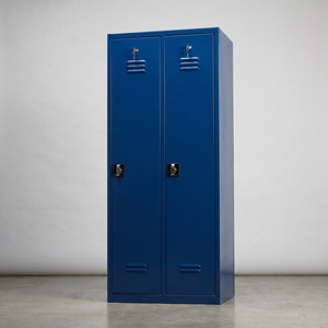 Casier double porte en acier ARSU 2026 avec serrure à clé, ventilé, thermolaqué, démontable, à poser au sol/mur pour écoles et gymnases - Product Image 3