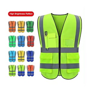 Venta caliente de seguridad de varios tamaños de alta visibilidad de seguridad reflectante chaqueta Industrial aeropuerto motocicleta tráfico Reflector chaleco - Product Image 6