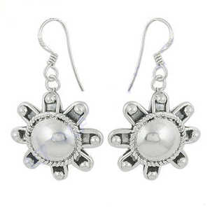 Pendientes de Plata 925 con Diseño de Rayos de Sol para Mujer, Chapados en Oro, con Perlas y Diamantes, Forma Geométrica, para Regalo de Boda o Fiesta - Product Image 1