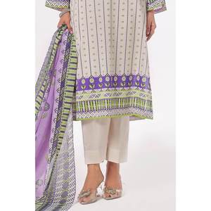 ชุดผ้าชีฟองพิมพ์ลายแบบ 3 ชิ้น ไม่เย็บติดกัน รุ่น CLP-42215 เสื้อปักลายสำหรับใส่ทุกวัน - Product Image 5