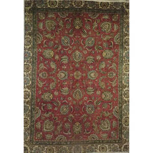 One Of The Kind Hand-Knotted Persian <b>Wool</b> Rug _ Luxurious Vintage Design, 10'2 x 6'11, Artisan <b>Crafted</b> - Product Image 1