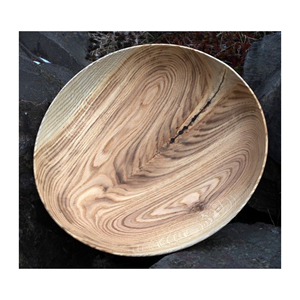 Plato de Madera de Pino Ecológico, Color Natural, Forma Pintada a Mano, Diseño Clásico para Hogar, Hotel, Restaurante, Bodas y Fiestas - Product Image 6
