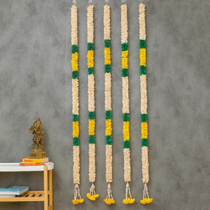 Decoración de guirnalda India Artificial de estilo tradicional con Nardo de jazmín para Pooja Room Home Temple Diwali Festivales de inauguración de la casa - Product Image 3