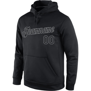 Custom Black Sublimation Printed 100% <b>Polyester</b> <b>Hoodie</b> Personalized Team Name Number Pullover Sweatshirt Sportswear Training - Product Image 2