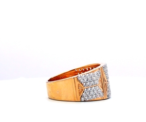 Anillo de Compromiso y Boda para Hombre con Diamante Natural Clásico Certificado por IGI, Corte Brillante Redondo, Oro de 14K, 4.00 g, Color E - Product Image 2