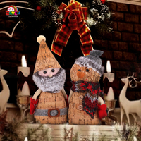 Zaves 6 pouces Zaves 6 pouces poupées en peluche mignonnes père noël bonhomme de neige avec chapeau écharpe gants décoration de maison de noël pour bureau