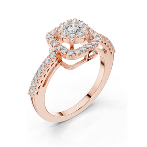 Anillo Halo con Diamante Cultivado en Laboratorio de 0.632 CT para Mujer, Claridad VVS-VS EF, Oro de 18KT, 14KT, 10KT y Plata 925, Oro Rosa, Amarillo, Blanco - Product Image 6