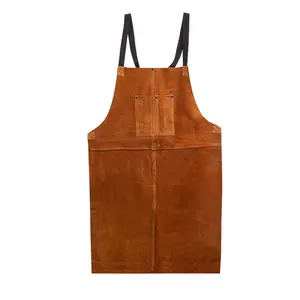 Leather Welding Apron Fire Heat Resistant Body Protection Welding Apron Welding Safety Clothes