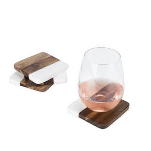 Posavasos de madera de mármol cuadrado más vendido 2025, diseño de nogal para café, té, jugo para restaurante en casa, Bar y otras ocasiones - Product Image 1