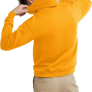 Sweats à capuche décontractés d'hiver pour hommes, couleur unie, coupe régulière 100% coton, vêtements de mode respirants et à séchage rapide de haute qualité - Product Image 1