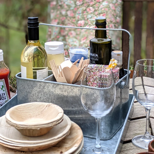 Multipurpose <b>Kitchen</b> Caddy Organizer With Handles for Condiments Products Countertop <b>Utensil</b> Caddy for Parties for Napkins Plate - Product Image 2