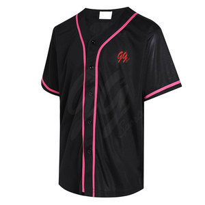 Camiseta de béisbol de poliéster 100% en tamaño adulto, camiseta personalizada, camiseta de uniforme de béisbol de equipo deportivo de Color sólido - Product Image 1