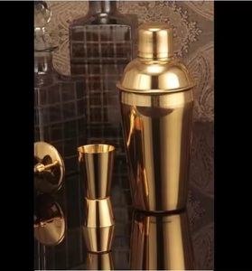 เครื่องเชคเกอร์สำหรับค็อกเทลบาร์สีทองเมทาลิกอุปกรณ์บาร์แบบมืออาชีพดีไซน์แฮนด์เมด - Product Image 4