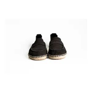 Wholesale Dealer of High Quality Jute Sole Suede Leather Upper Material Slip-On Espadrille Shoes Available at Discounted Price