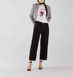 Camiseta Básica de Cuello Redondo para Mujer, Camiseta Informal de Algodón Suave, Ajuste Cómodo, Ligera, para Uso Diario - Product Image 3