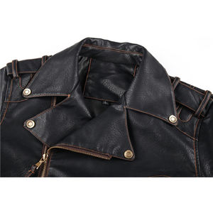 Chaquetas de moto de cuero genuino a la moda de alta calidad para hombre, chaquetas para hombre, además de chaqueta de cuero, servicio OEM - Product Image 6