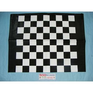 Housse de voiture Fiat 500 EPOCA Sportive à carreaux noir et blanc Tela Capote - Product Image 1